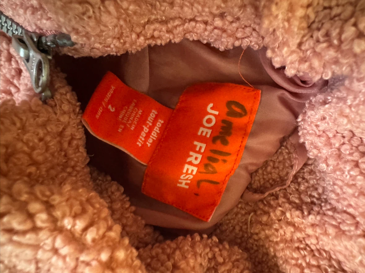 Joe Fresh Pink Toddler Sherpa Zip-Up - photo 3