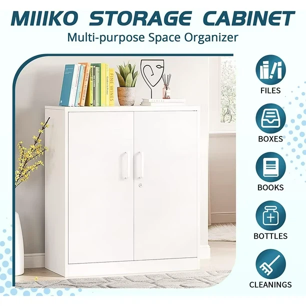 MIIIKO Metal Storage Cabinet with Locking Doors - photo 5