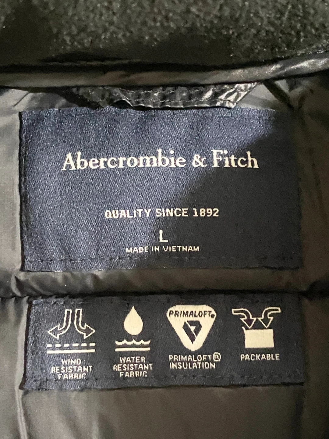 Abercrombie & Fitch Packable Puffer Jacket Black - photo 3