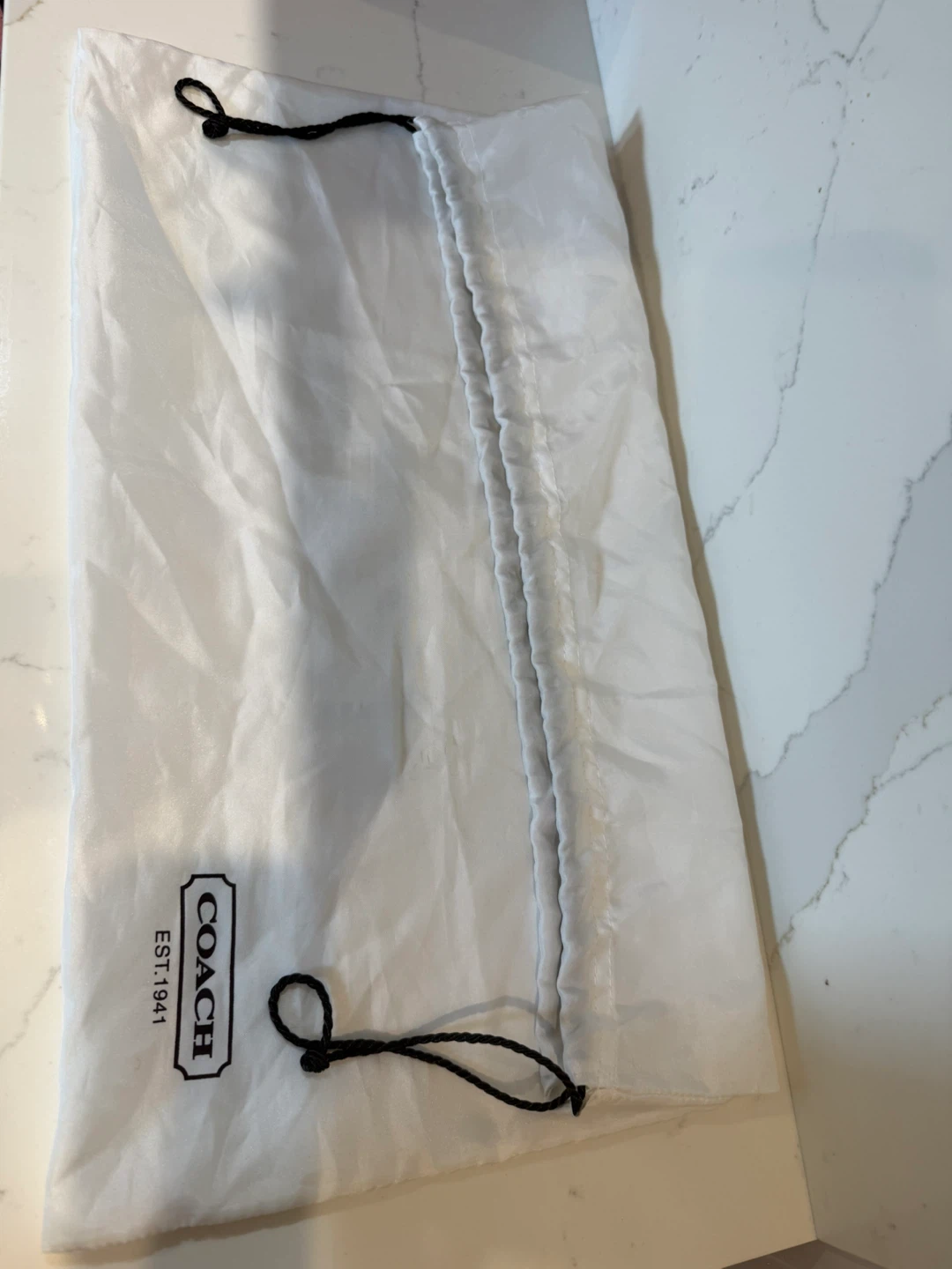 Coach White Dust Bag