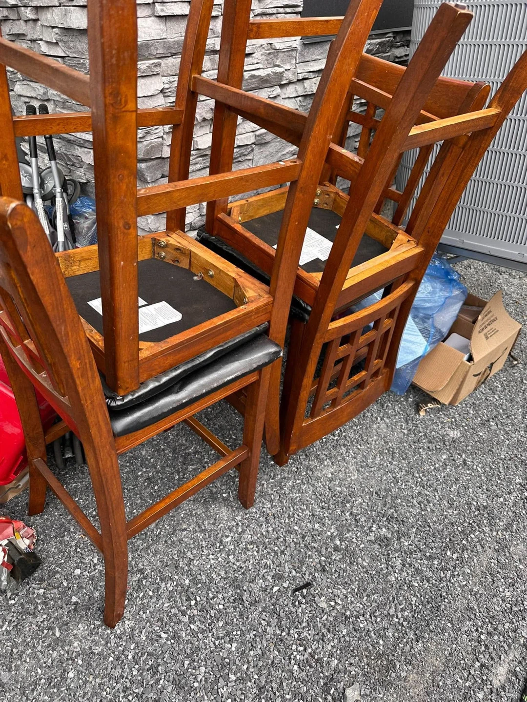 Set of Wooden Dining Chairs - photo 2