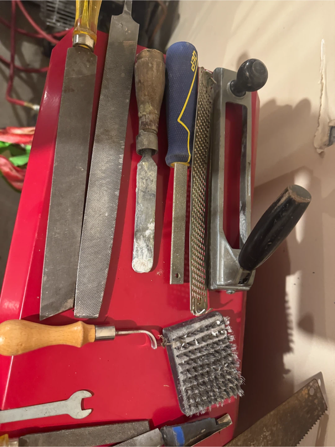 Toolbox with tools , saw , rasps , files and more - photo 2