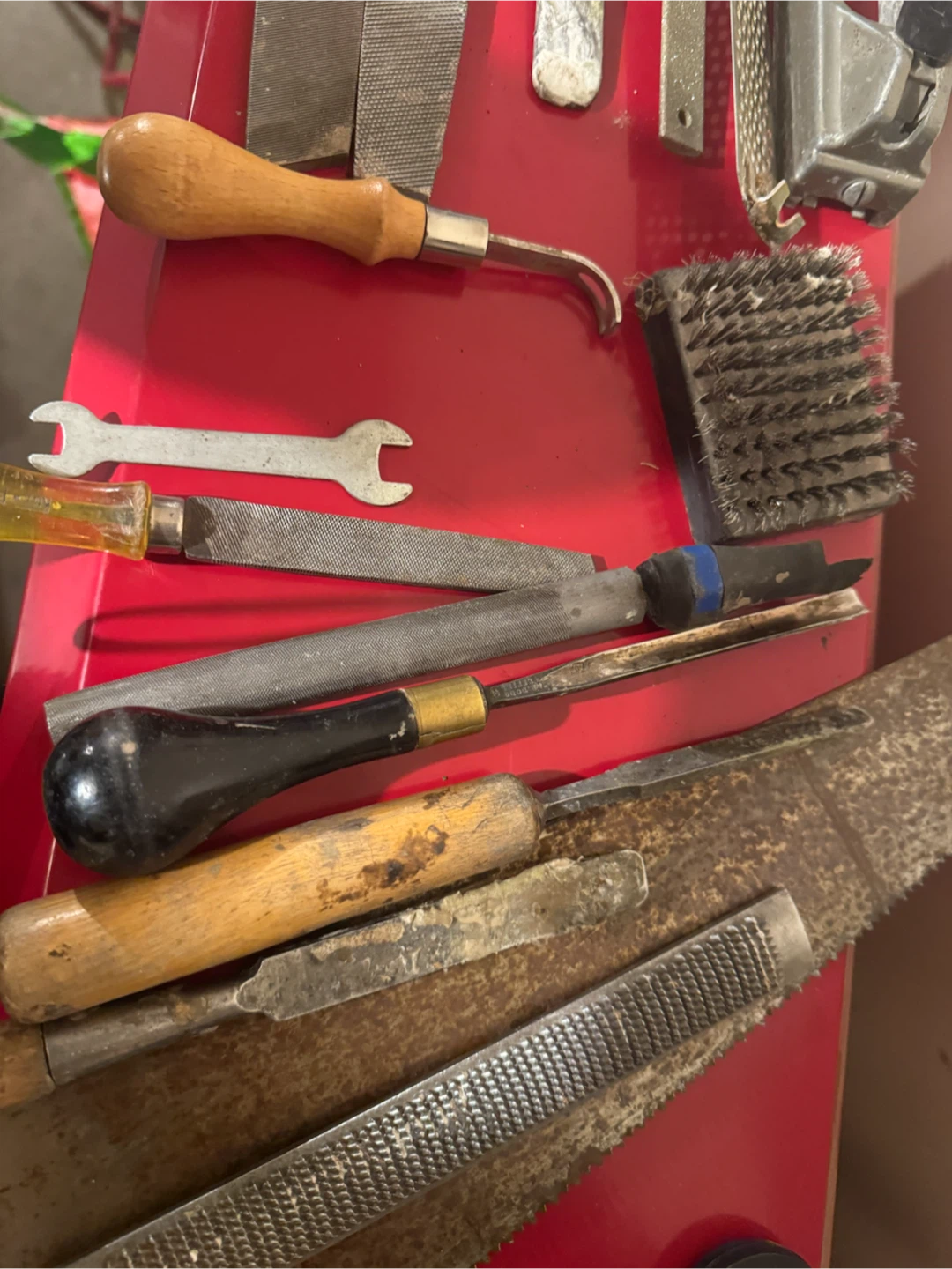 Toolbox with tools , saw , rasps , files and more - photo 3
