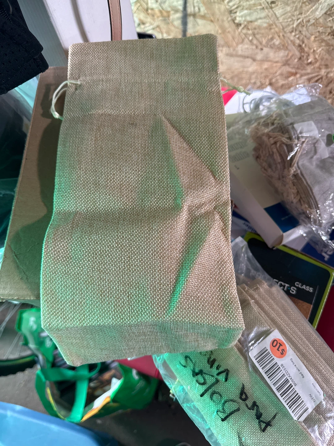 Set of 12 Burlap Wine Bags - photo 2