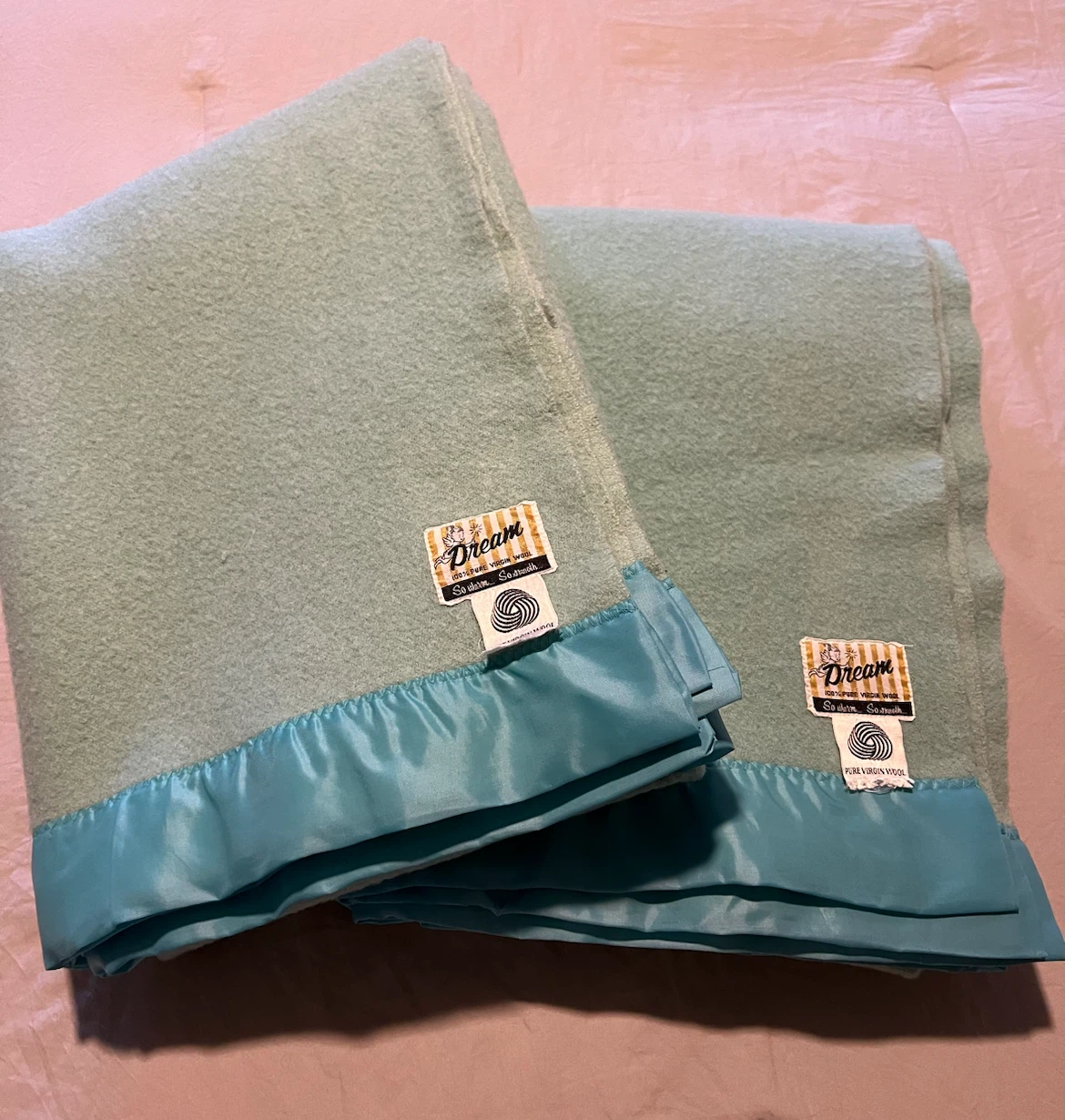 Vintage 100% Pure Virgin Wool Blankets