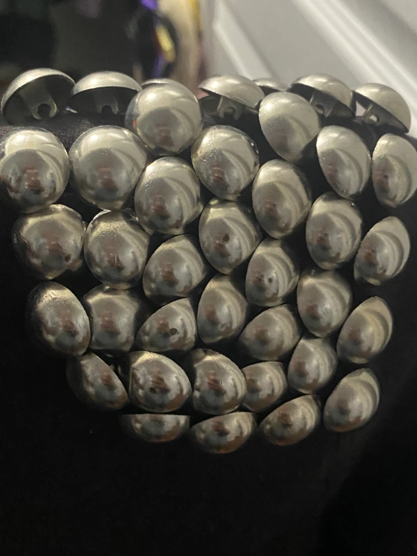 Long-Sleeve Studded Shoulder Dress - photo 2