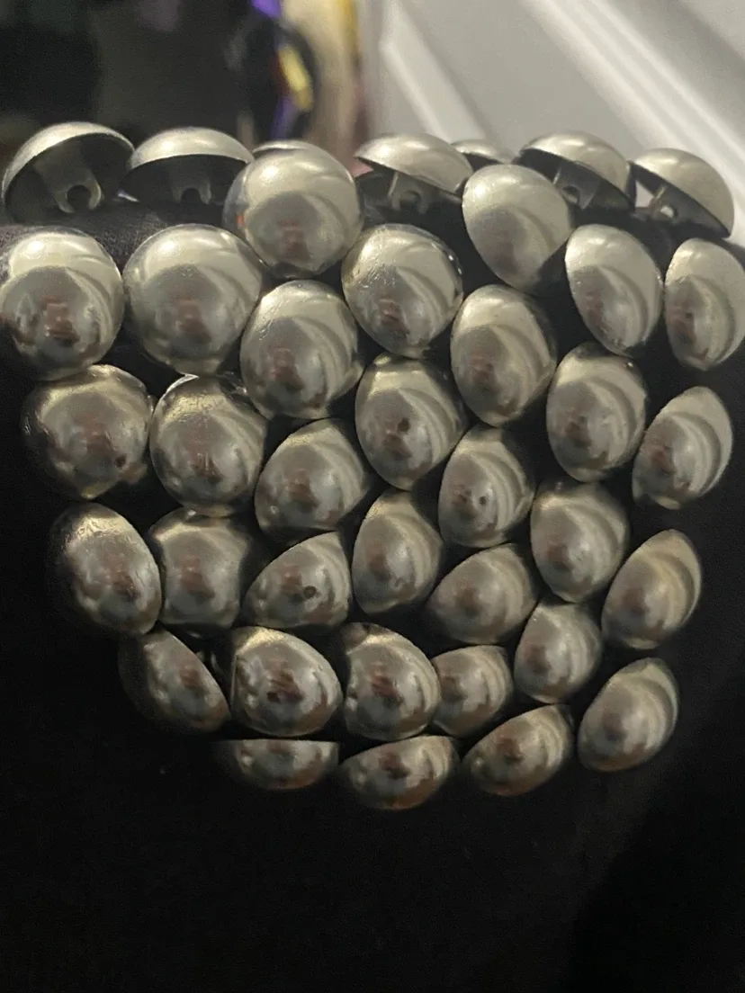Long-Sleeve Studded Shoulder Dress - photo 2