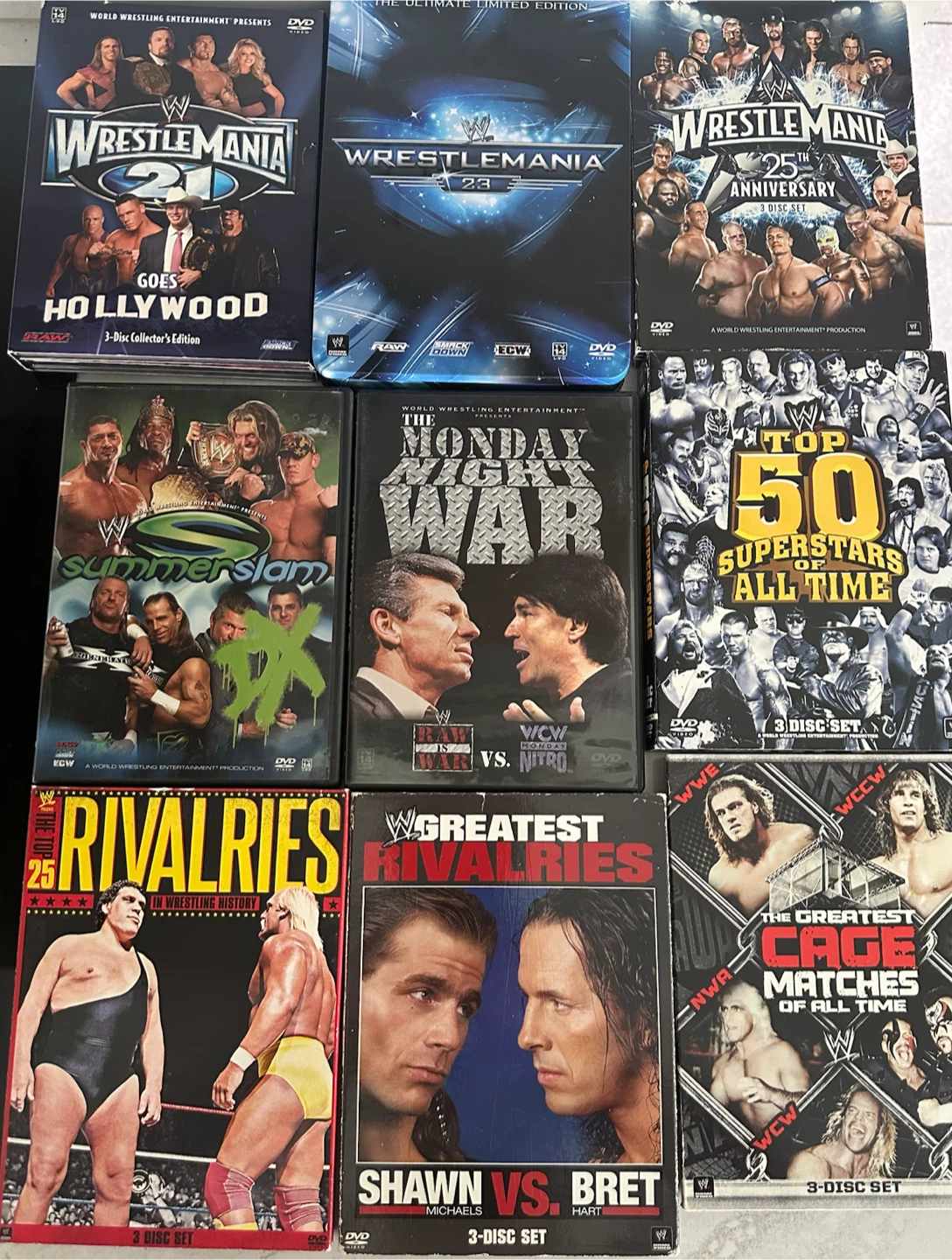 Collection of 24 WWE Wrestling DVDS ($10 Each)