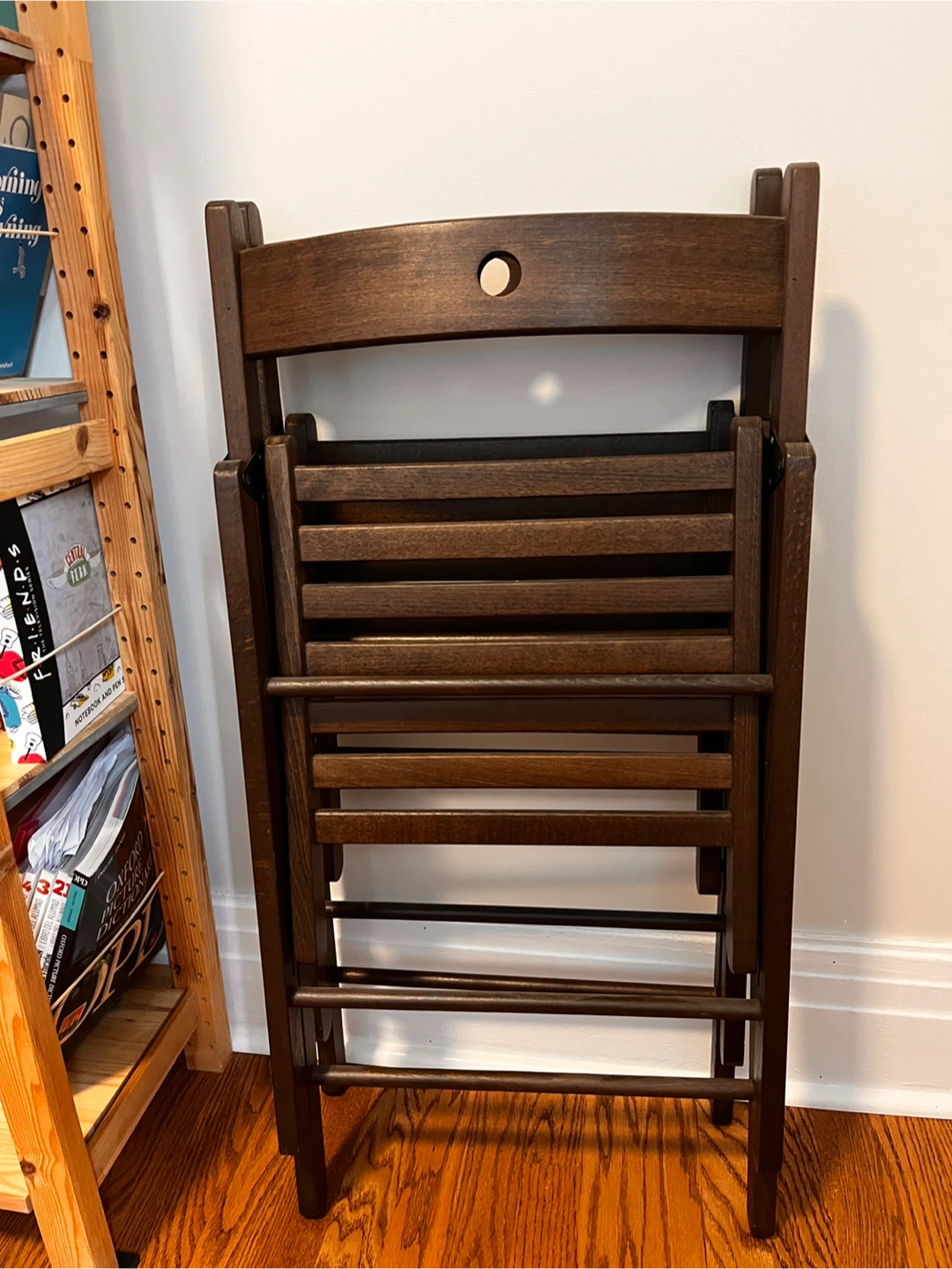 Two IKEA FRÖSVI wooden folding chairs - photo 3
