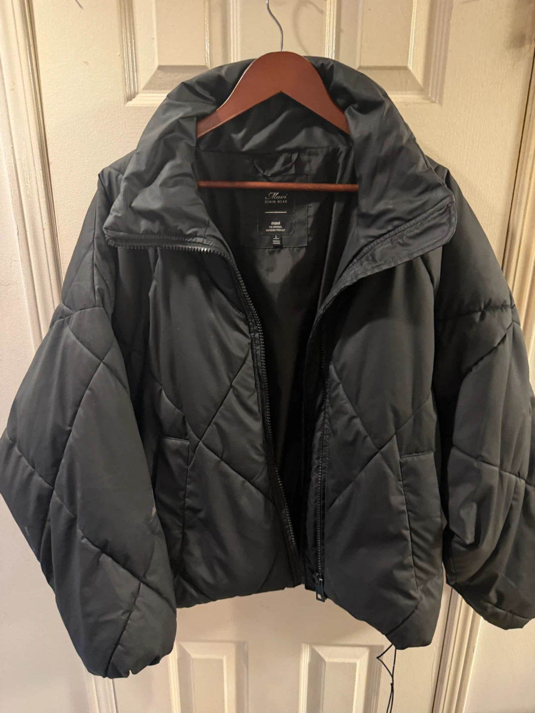 Mavi Black Puffer Jacket Size Large - photo 3