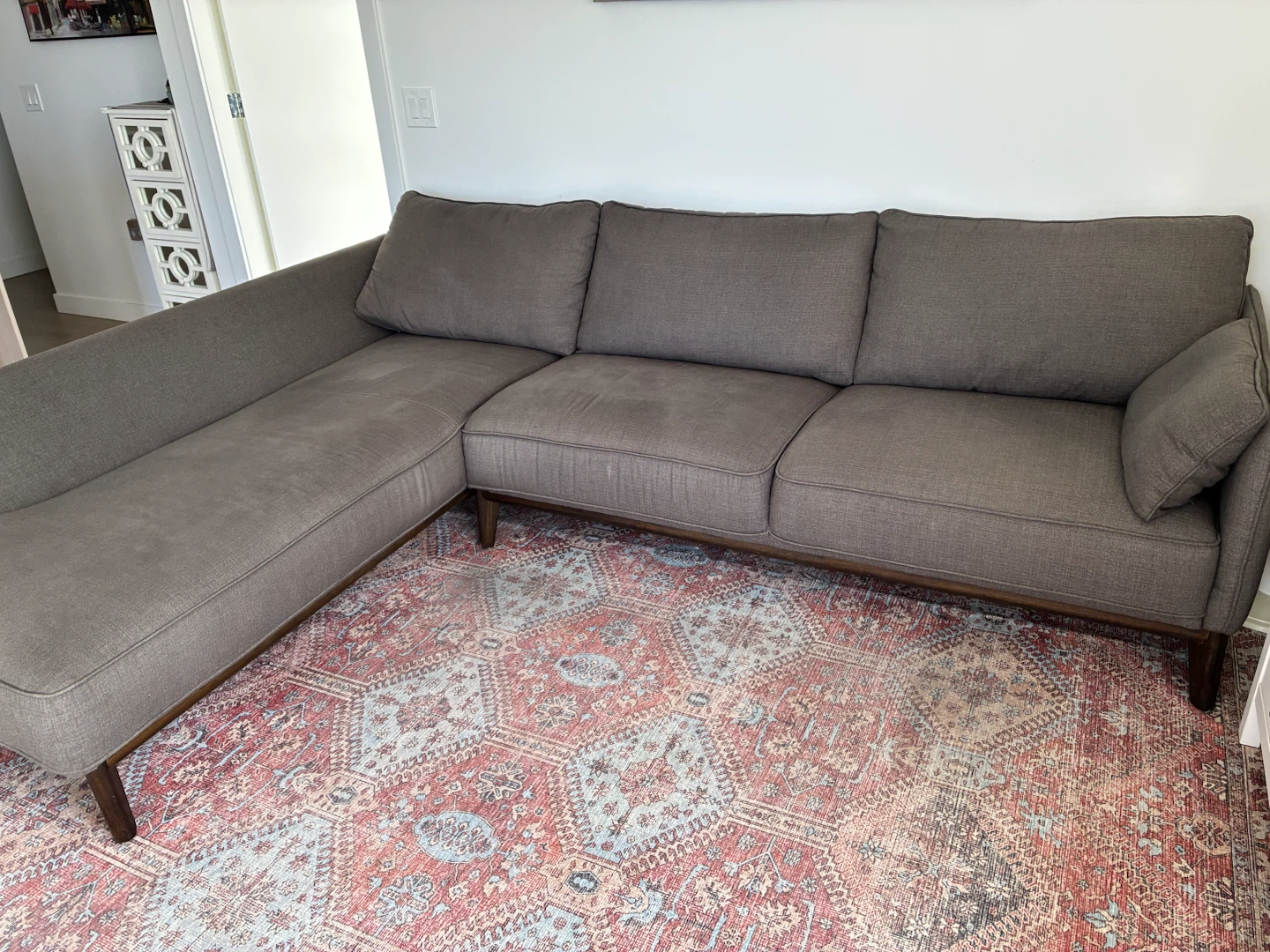 GINA Sectional Couch Sofa - gray - photo 2
