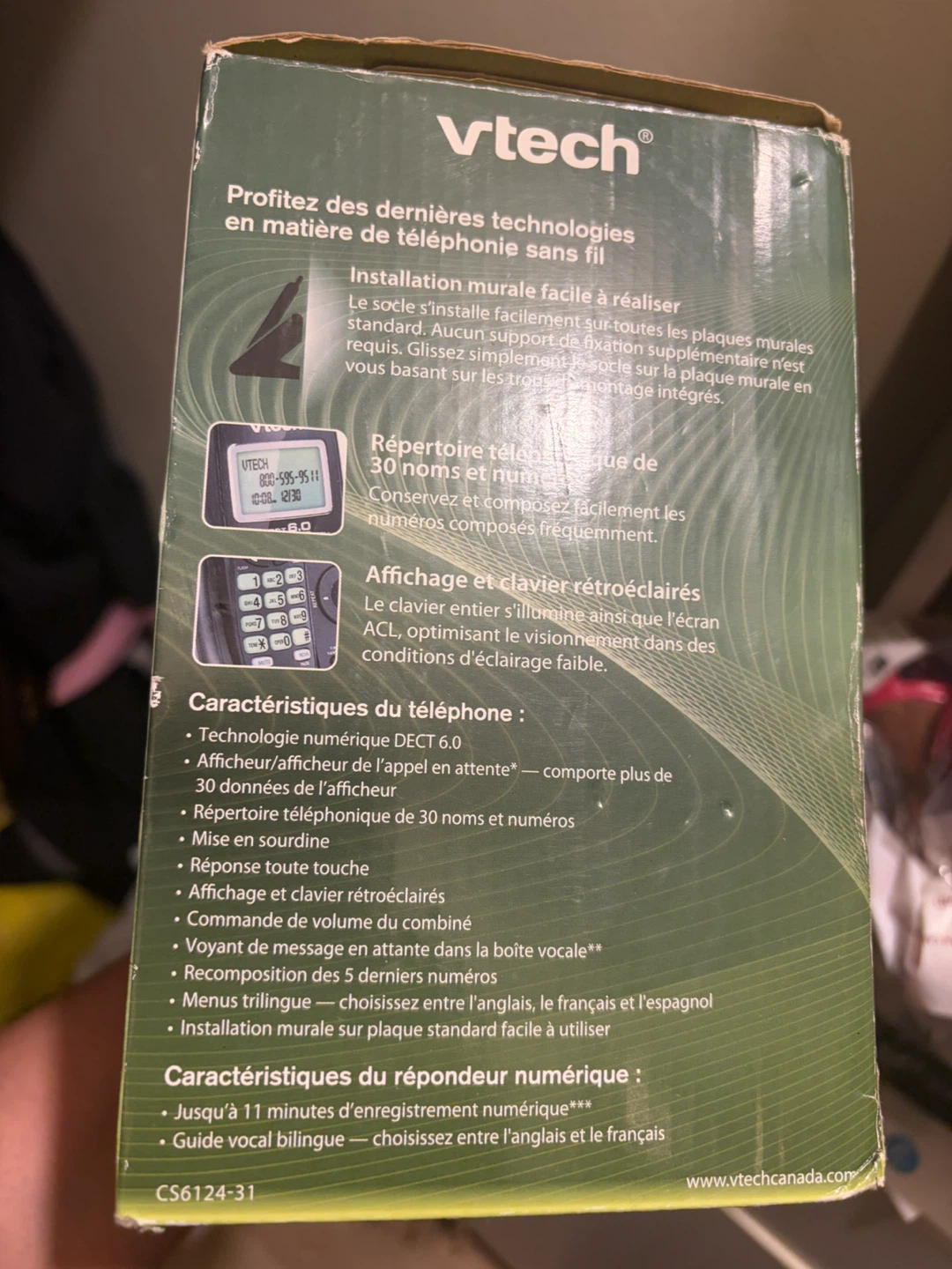 Moving sale vetch cs6124-31 cordless phone all25$ - photo 3