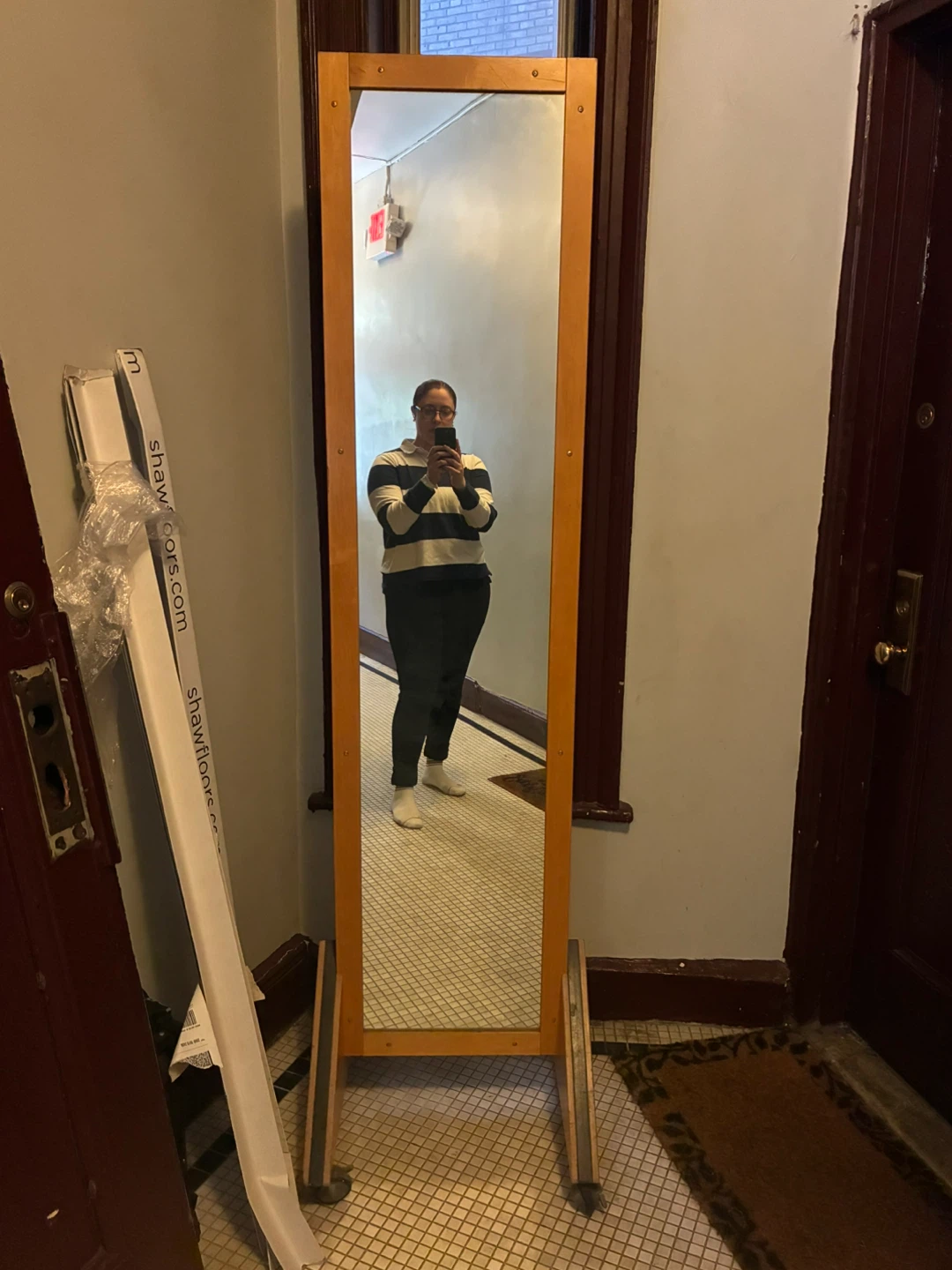 Wooden Standing Floor Mirror
