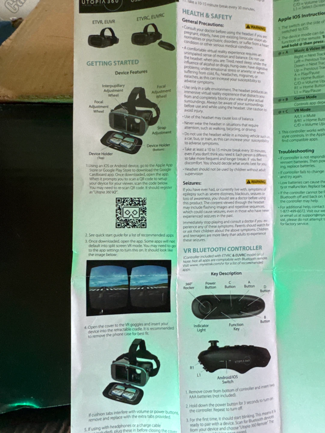 Utopia 360 Virtual Reality Headset - photo 2