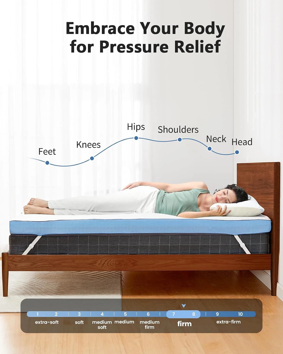 3 Inch Firm Mattress Topper Queen