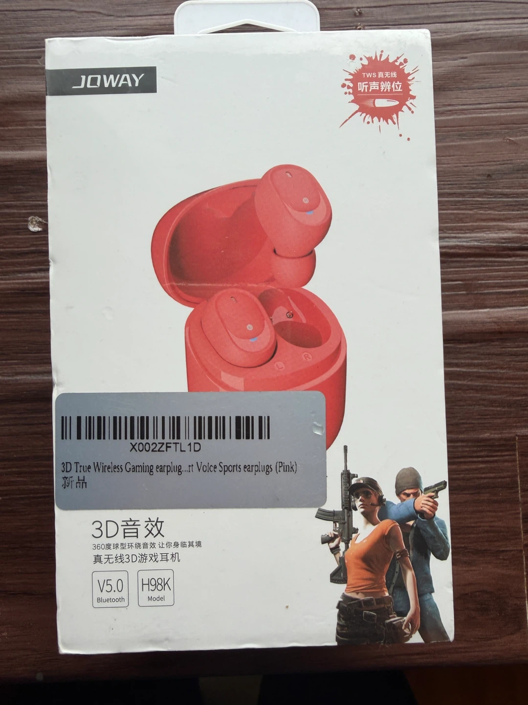 Joway H98K True Wireless Gaming Earbuds - Pink - photo 3