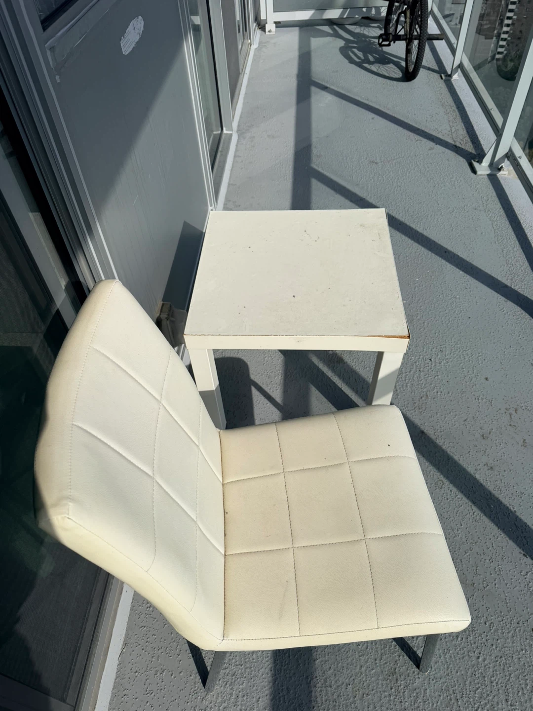 White Side Table & chair - photo 2