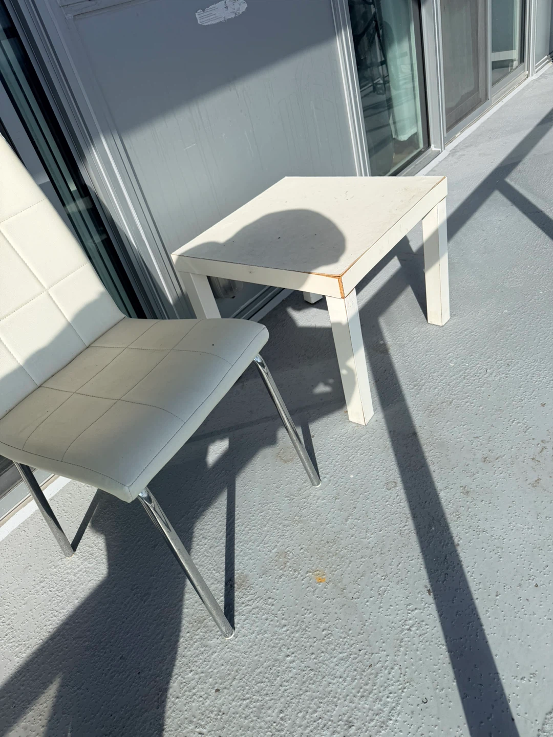 White Side Table & chair - photo 3