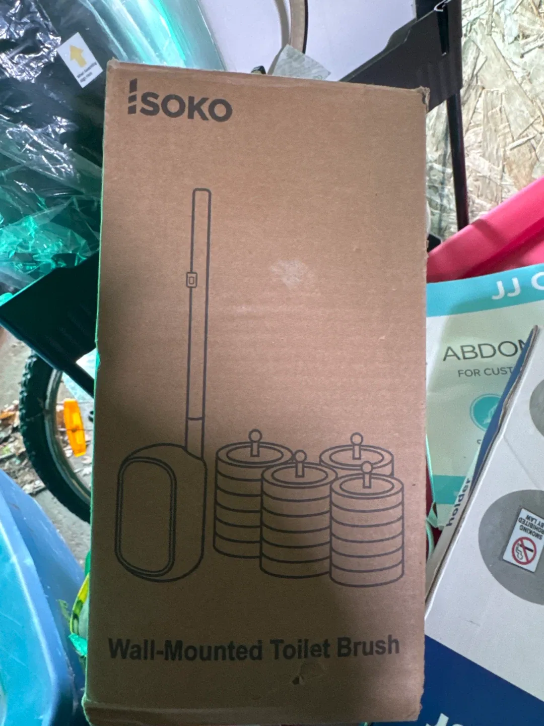 SOKO Wall-Mounted Toilet Brush with 24 Refills