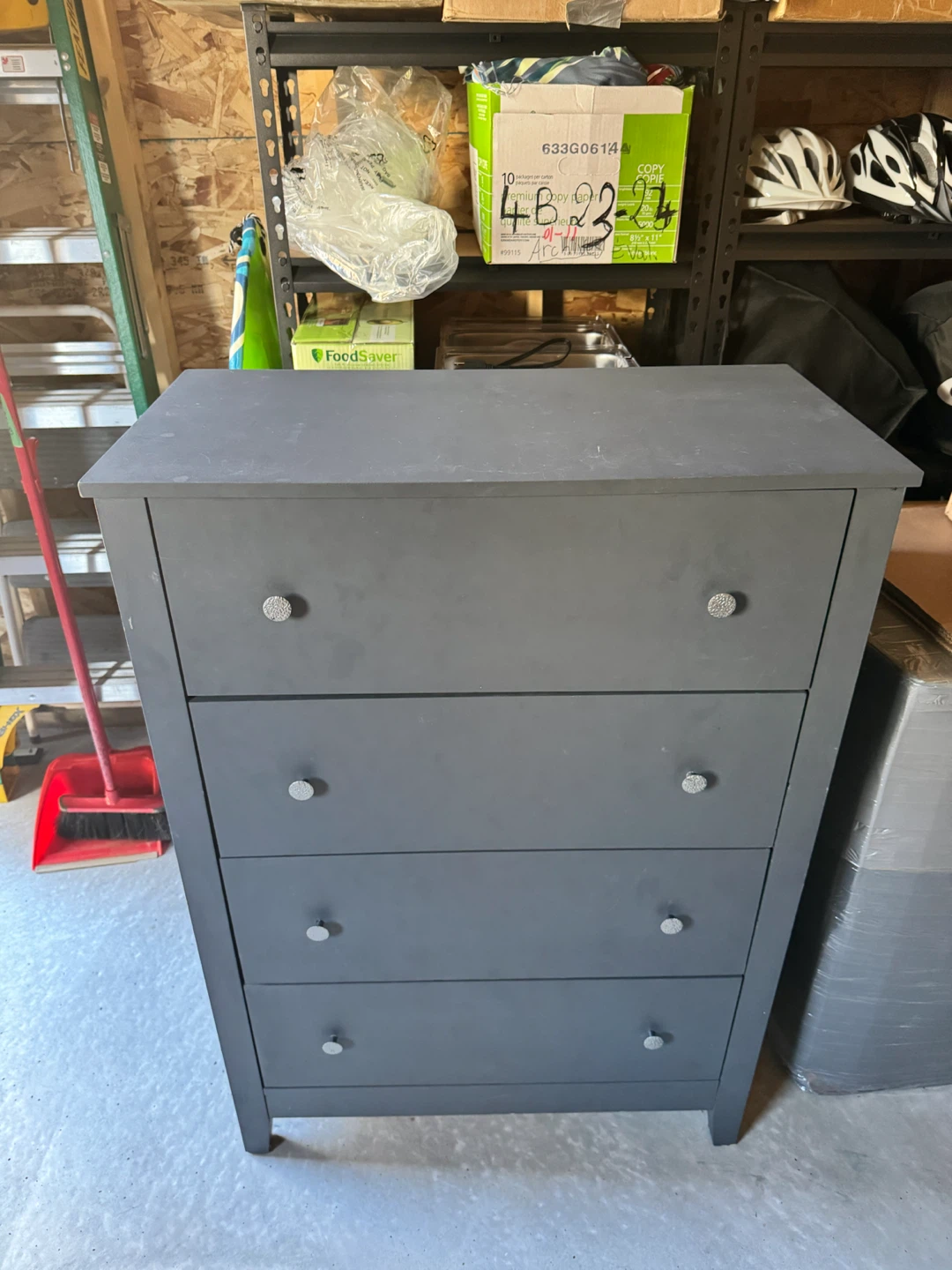 Grey Four-Drawer Chest