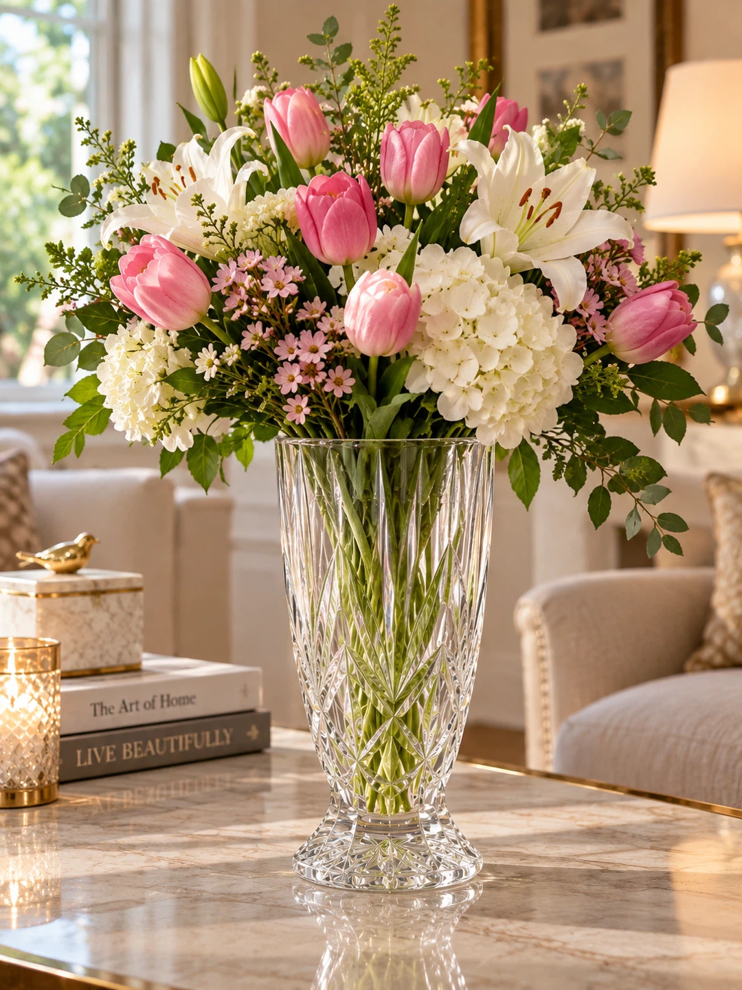 Cut Crystal Decorative Vase