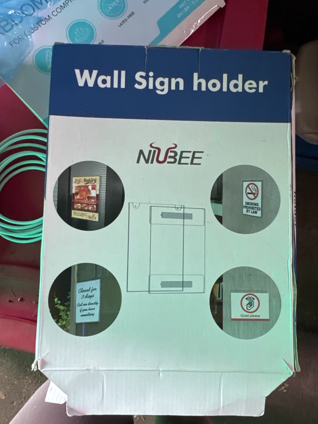 NIUBEE Acrylic Wall Sign Holder