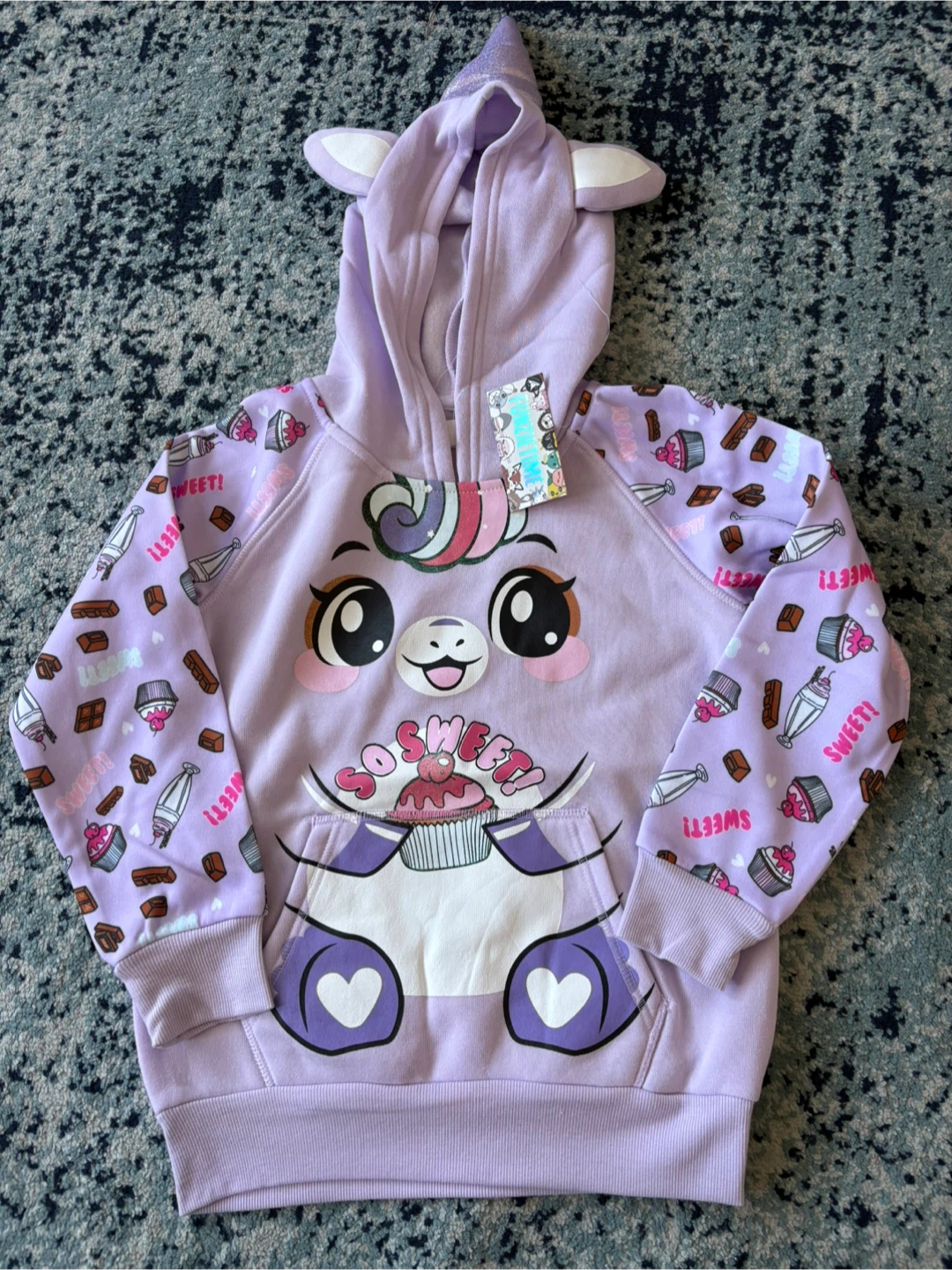 Funziez Unicorn Hoodie Size 7/8