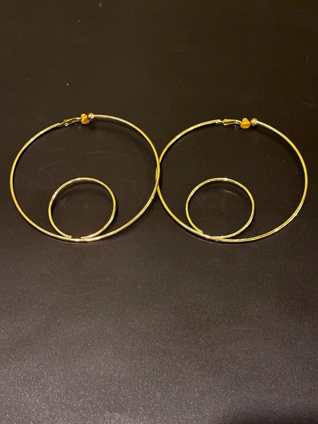 J-Luxury Gold-Tone Hoop Earrings - photo 2