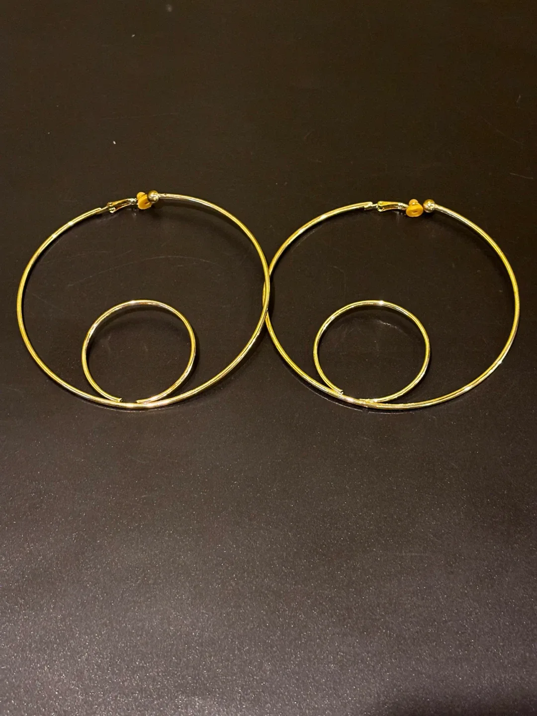 J-Luxury Gold-Tone Hoop Earrings - photo 2