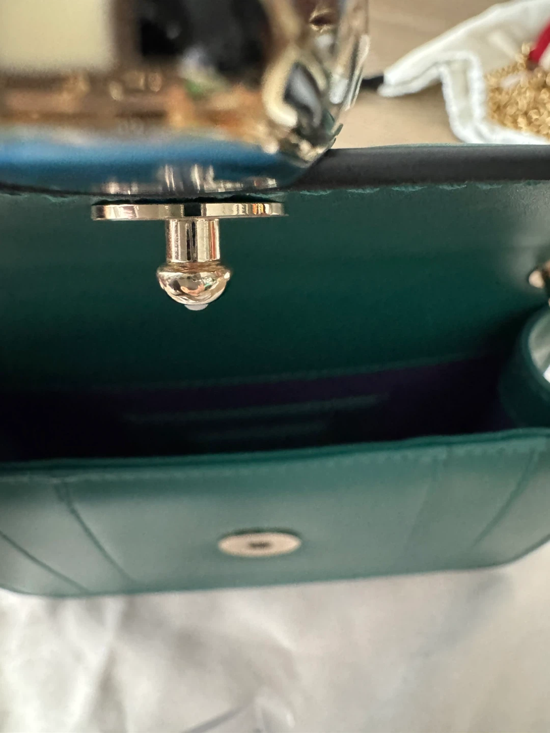 New Authentic Full Bvlgari Serpenti Forever Emerald Green Bag - photo 4