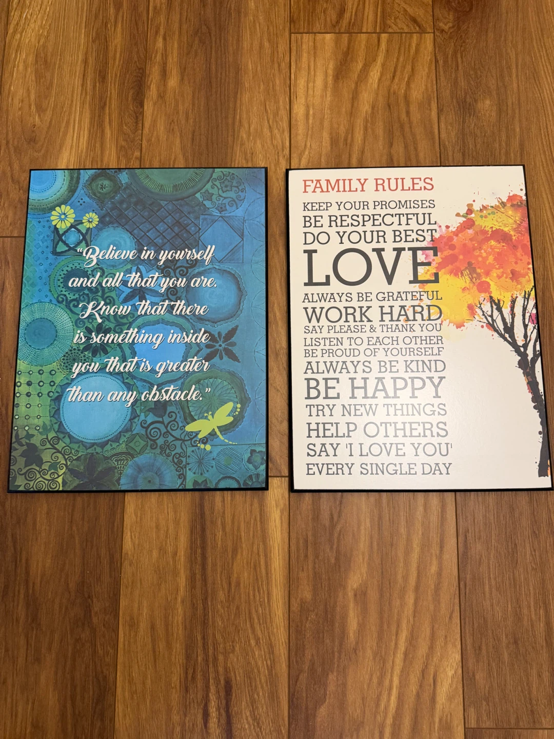 Set of 2 Decorative Wall Plaques