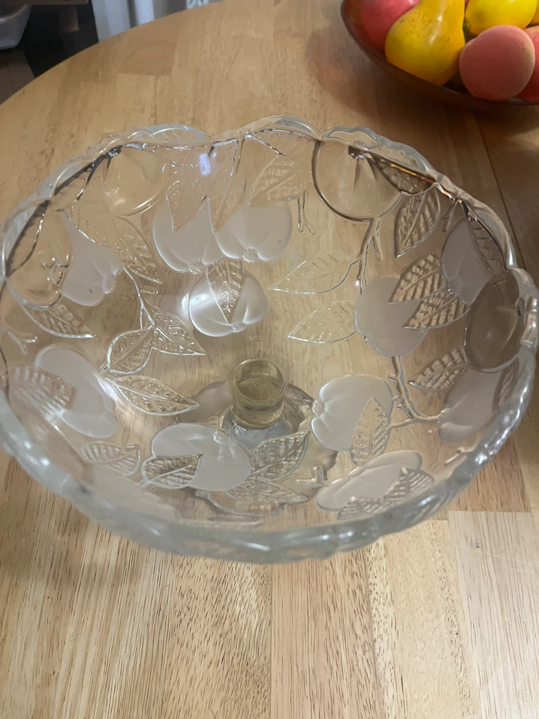 Glass Footed Fruit Bowl, vintage - photo 4