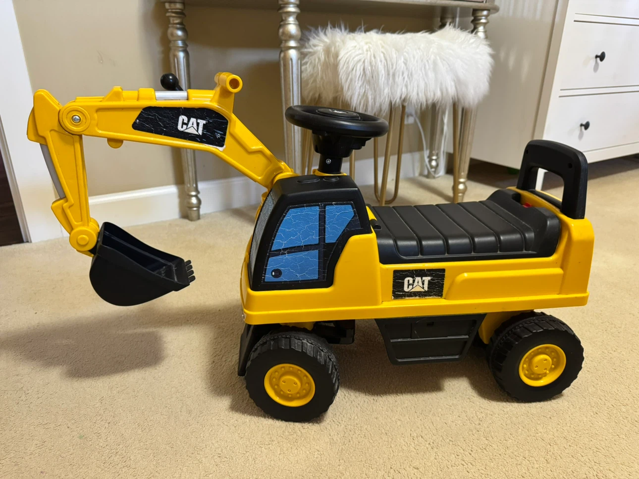 CAT Construction Ride-On Digger Toy