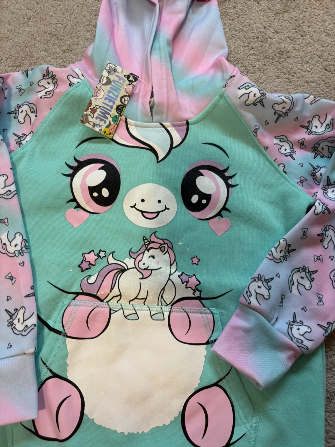Funzietime Unicorn Hoodie Size 7/8 - photo 2