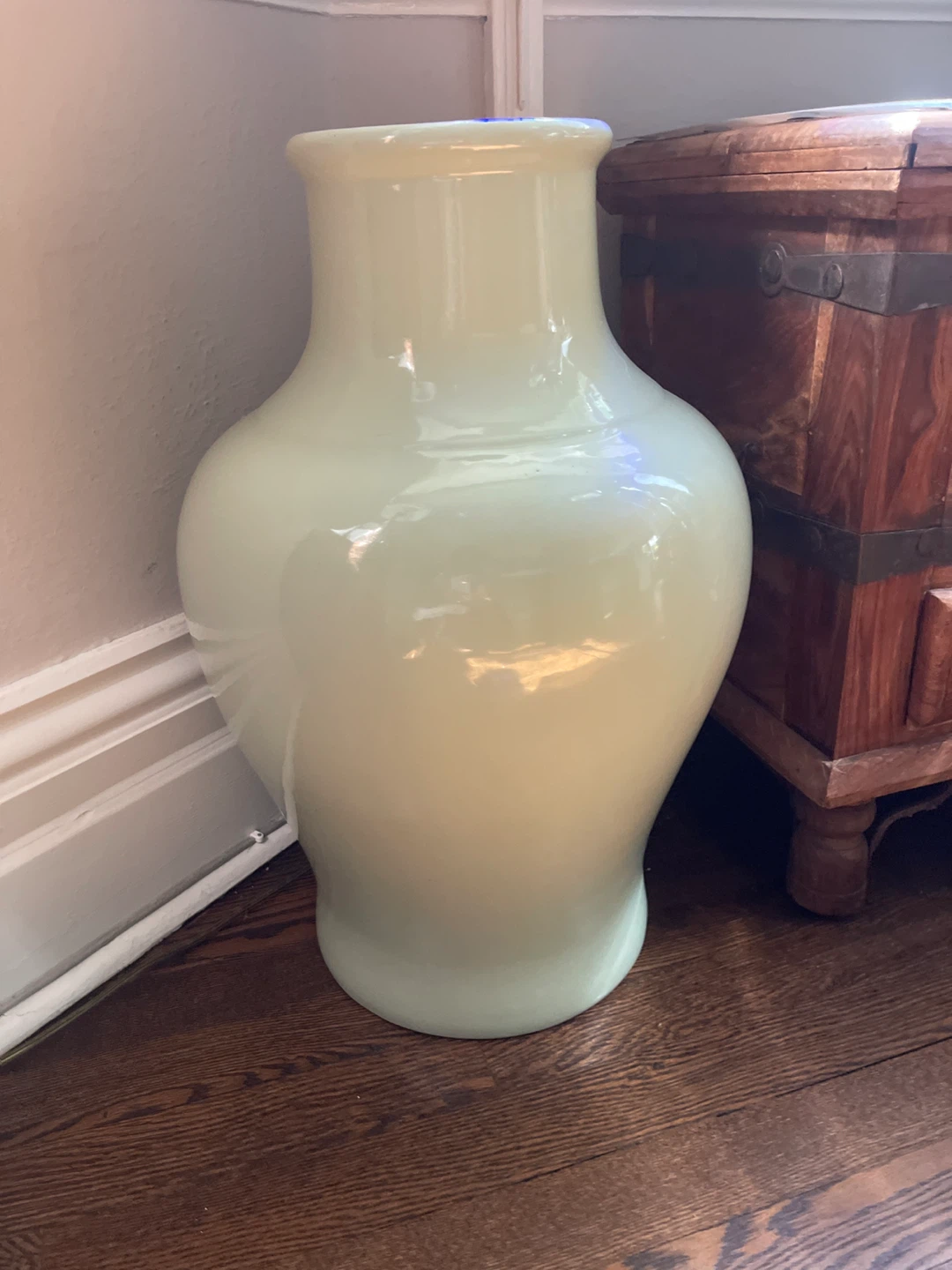 Large Light Green Ceramic Vase