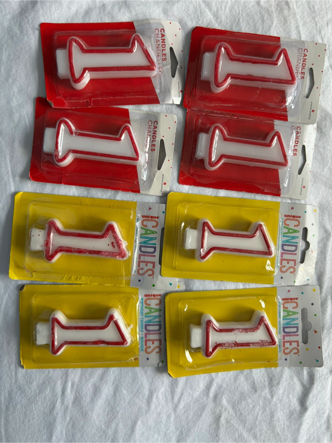 Lot of 6 Number 1 Birthday Candles