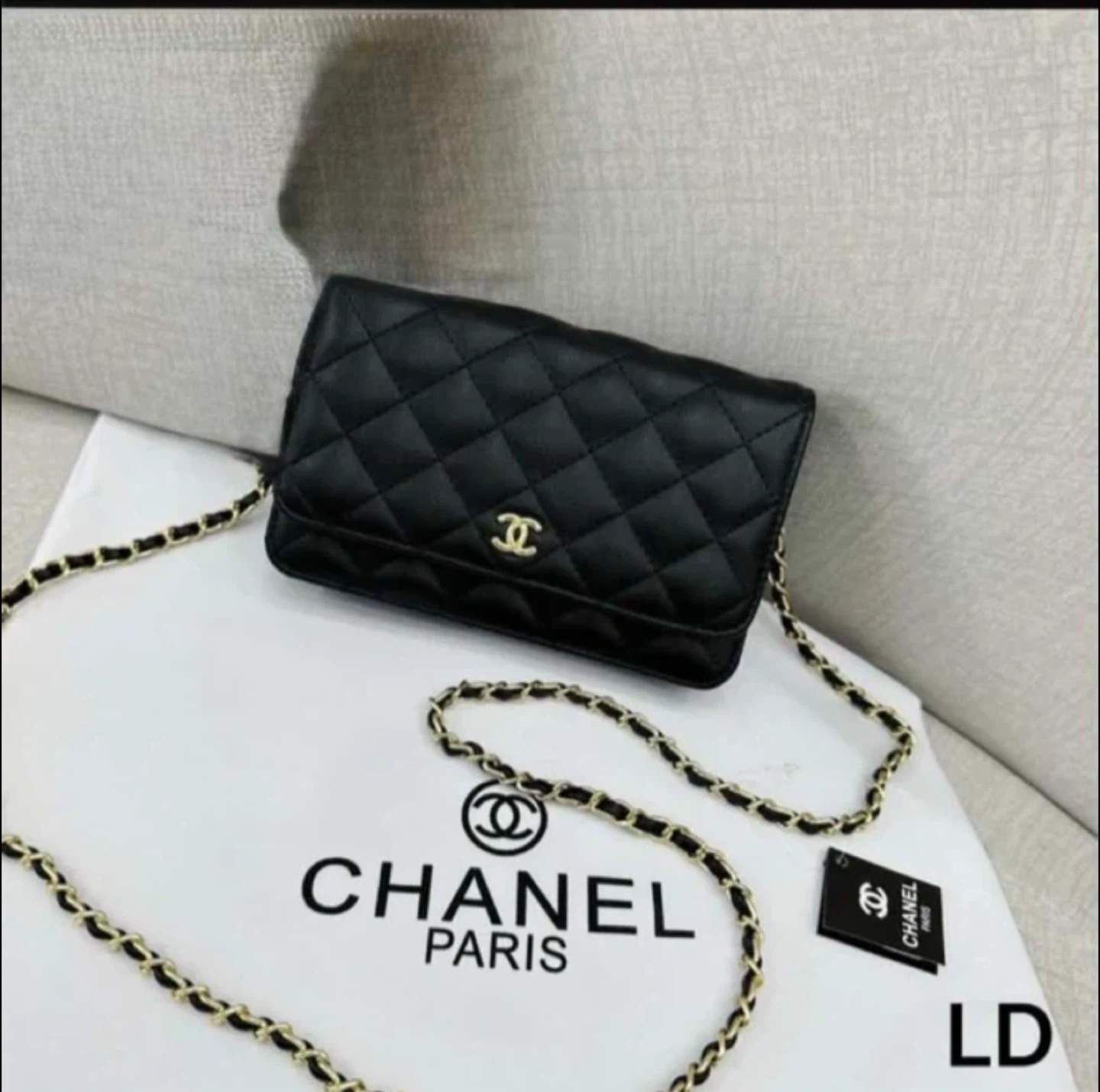 Chanel Quilted Chain Wallet