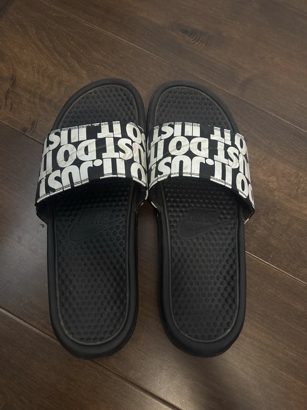 Nike Slides - Black and White - photo 2