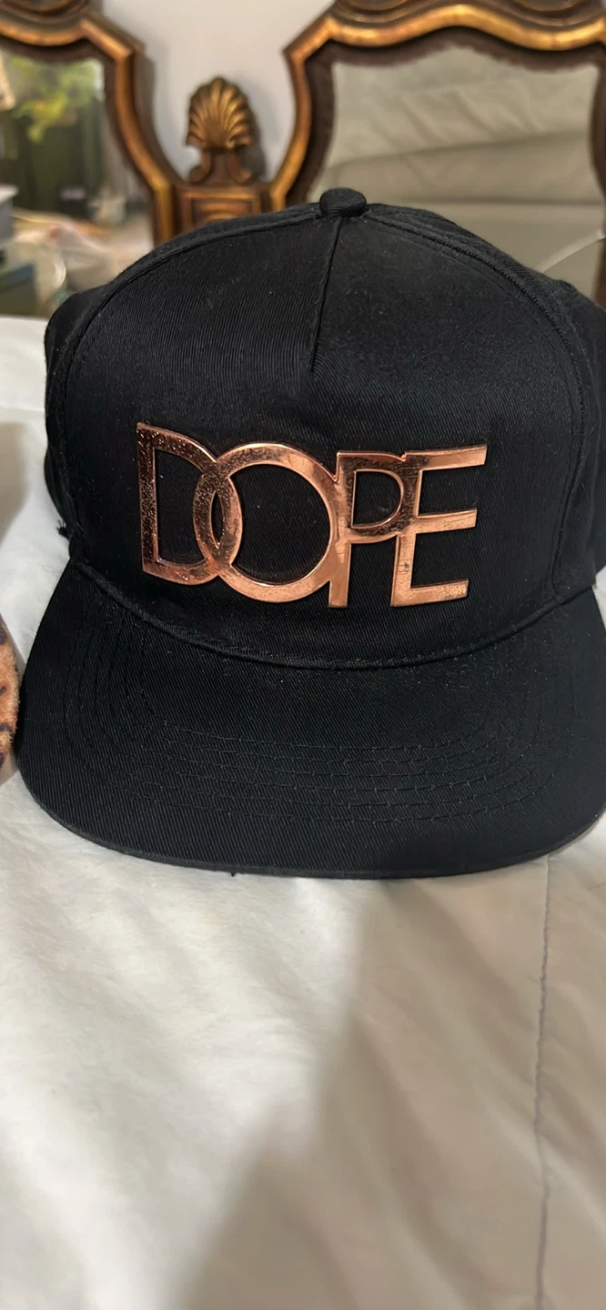 DOPE Snapback Hat Black and Copper