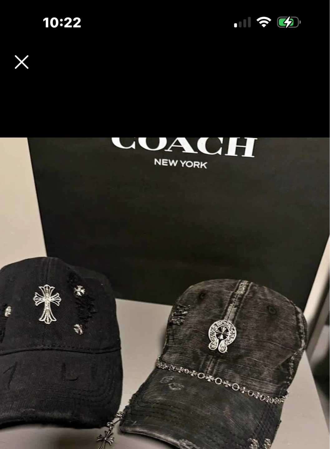 Chrome Hearts distressed baseball caps