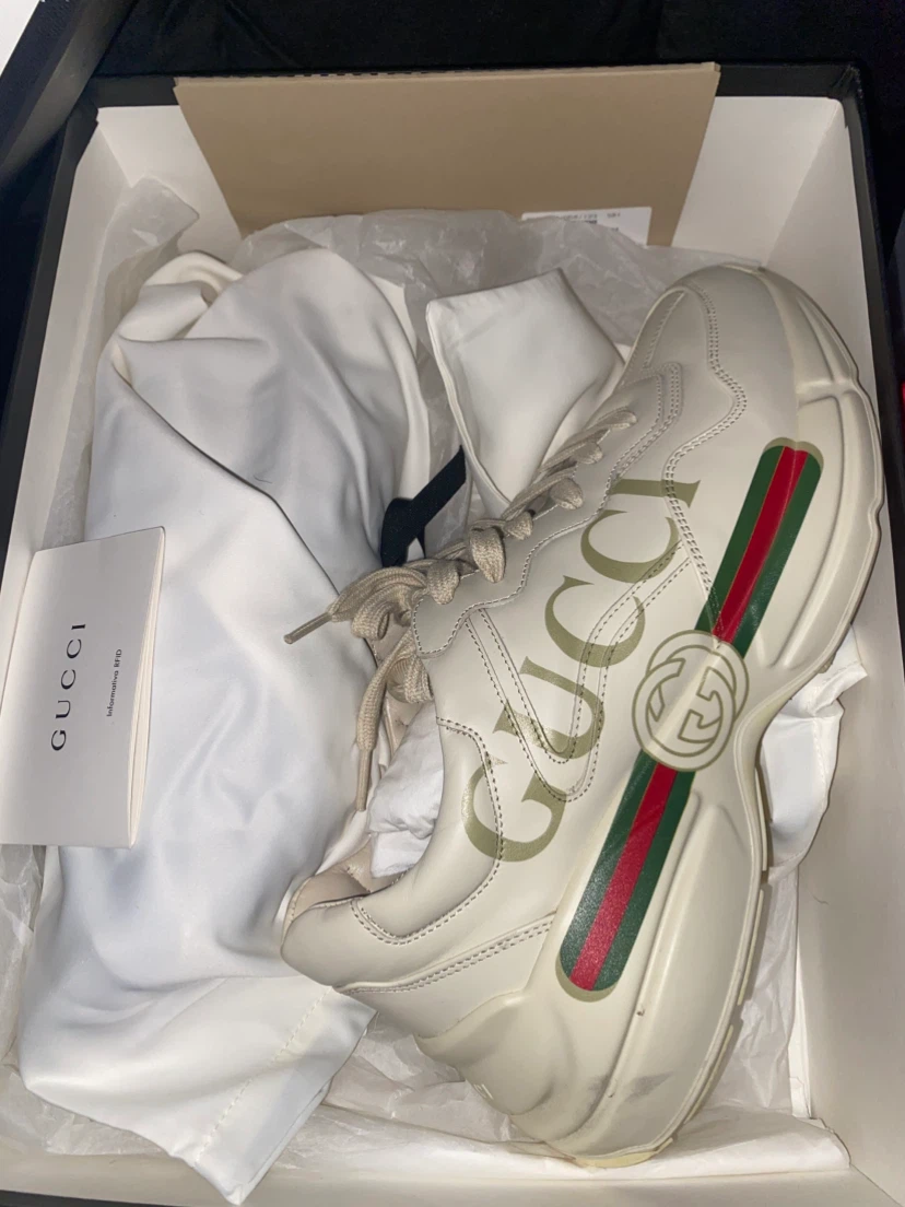 Gucci Rhyton Sneakers White Size 9.5