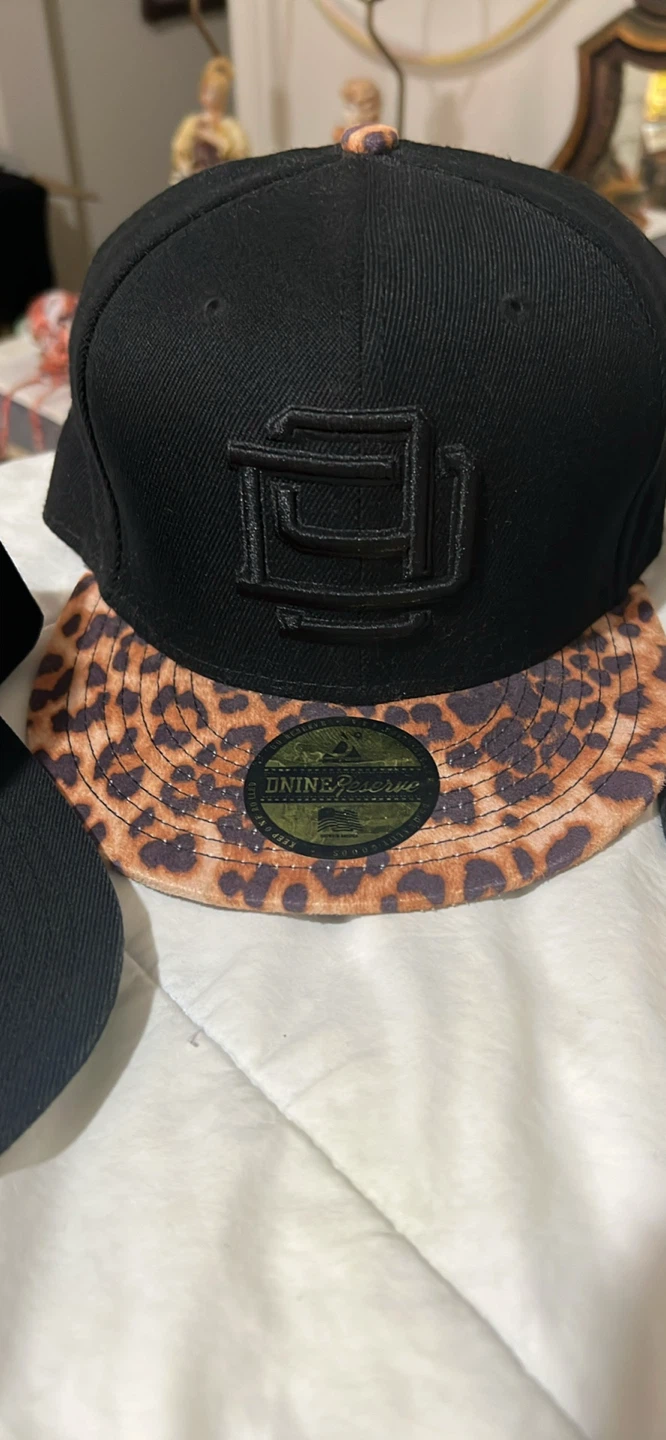 D9 Reserve Black and Leopard Print Cap