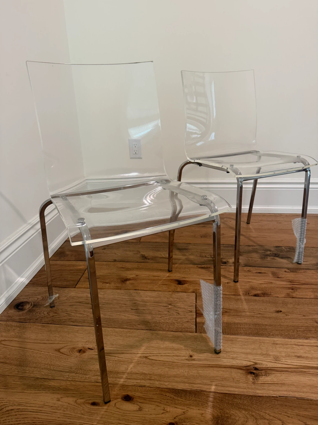 Set of 8 Transparent Acrylic Dining Chairs $100 EACH