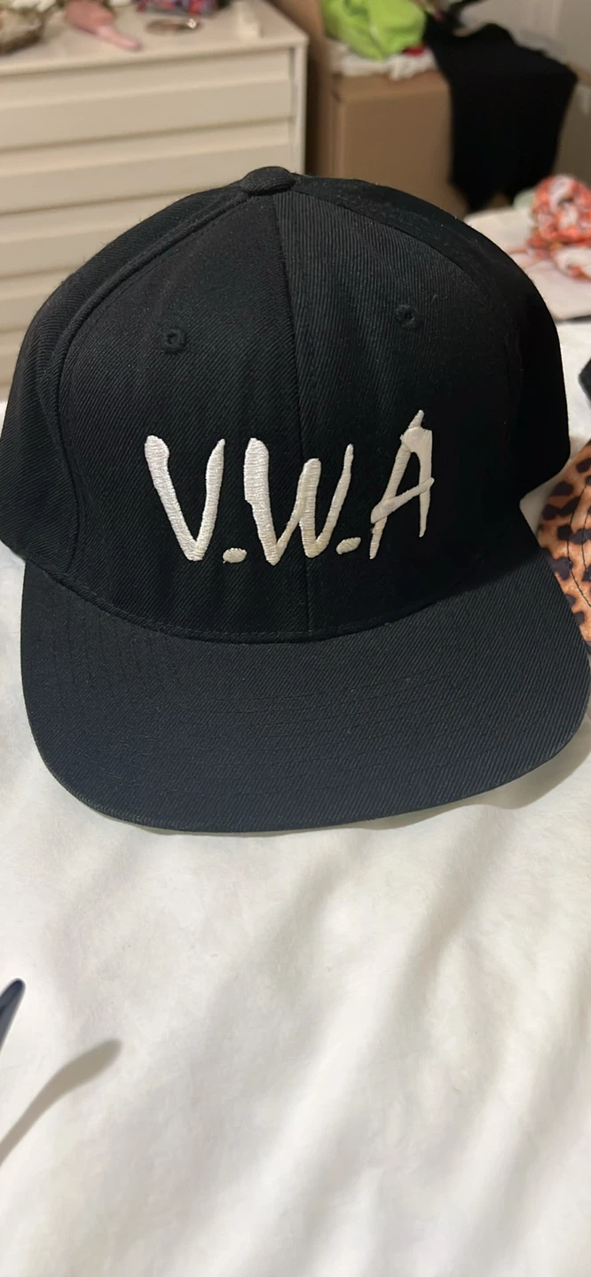 Black V.W.A. Snapback Cap
