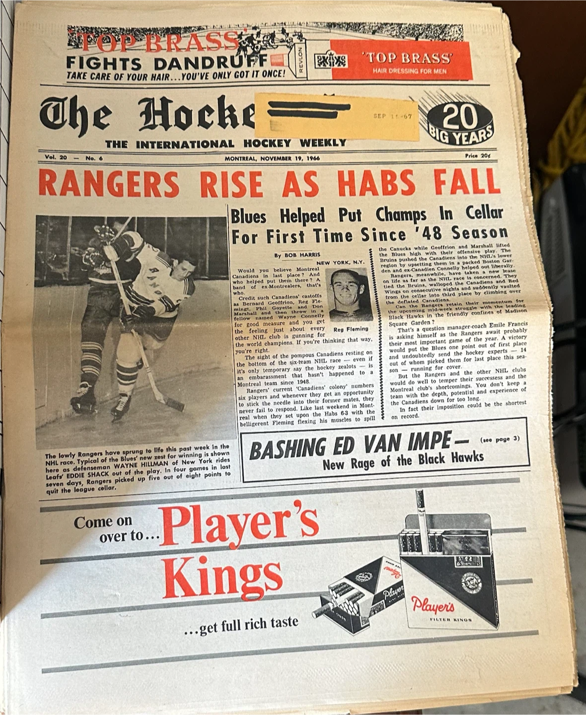 Vintage “The Hockey News Newspapers” (1960’s) - photo 5