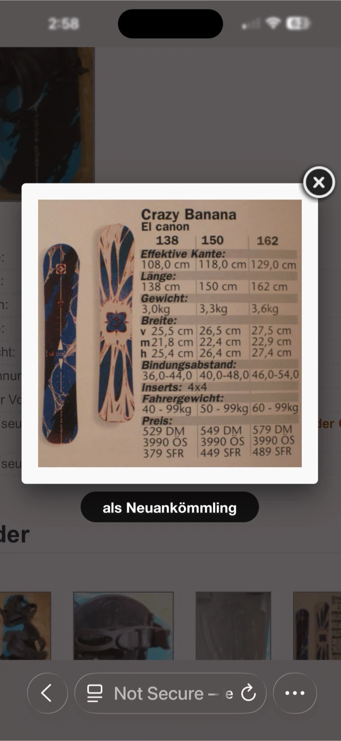 RARE! VINTAGE CRAZY BANANA EL CANON SNOWBOARD RETRO GEAR - photo 5