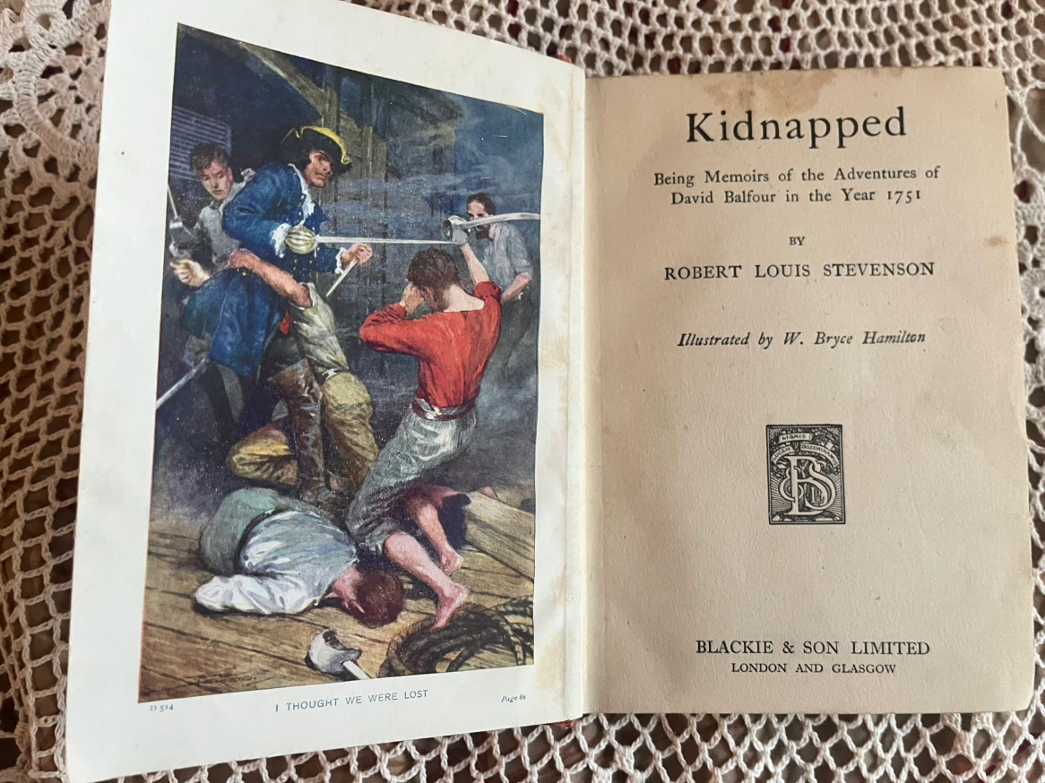 Vintage Book- Kidnapped  by R.L. Stevenson, year? - photo 5