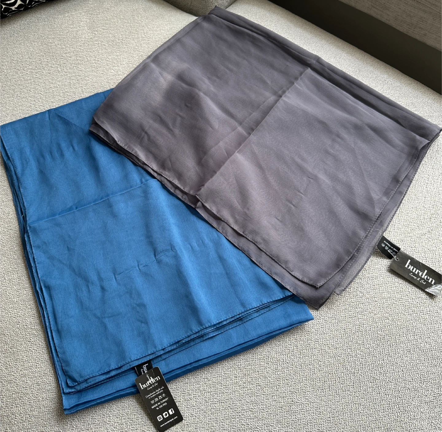 2 New Organza Style Scarves - Both for $7
