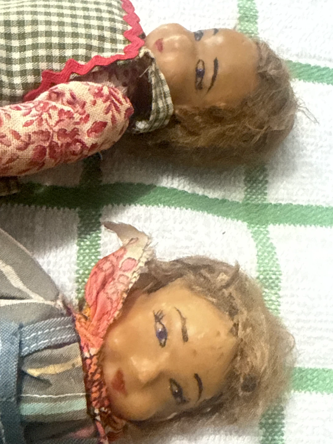 Pair of Handmade Wax Head Dolls - photo 4