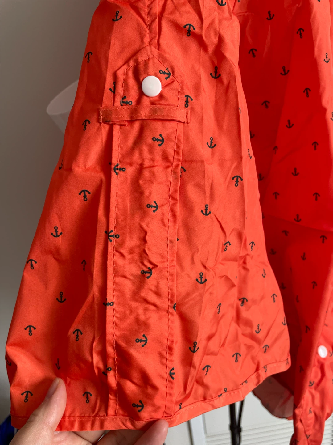 Like-New VIKI Stylish Anchor Pattern Rain Poncho (With Pouch) - photo 3